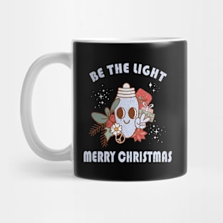 Retro Kawaii Vintage Christmas Be The Light Inspirational Design Mug